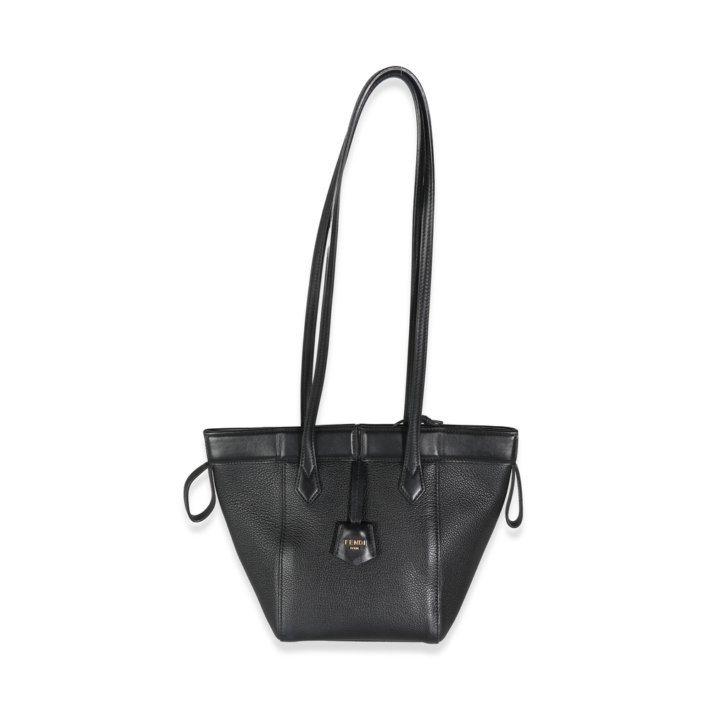 Fendi Black Vitello Mini Origami Tote